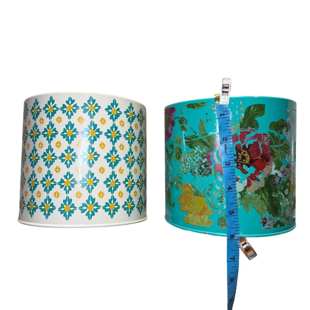 The Pioneer Woman‎ Metal Canisters Set Country Garden & Vintage Geo Floral Tins